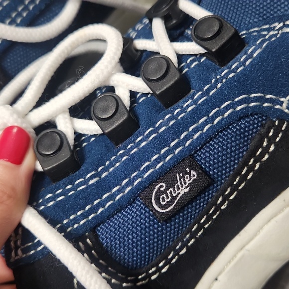 RARE!! Vintage 90's Y2K Candies Blue Chunky Puffy Lug Sole Platform Sneakers - Picture 11 of 17